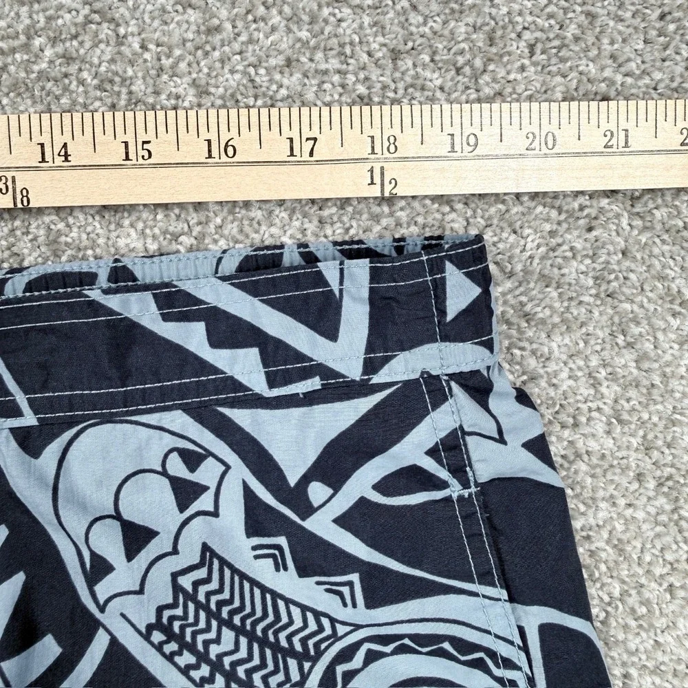 Polo Sport Ralph Lauren Swim Trunks XL Blue Tribal Tiki Print Mesh‎ Lined Y2K